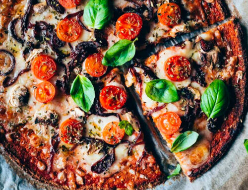 Pizza casera de coliflor